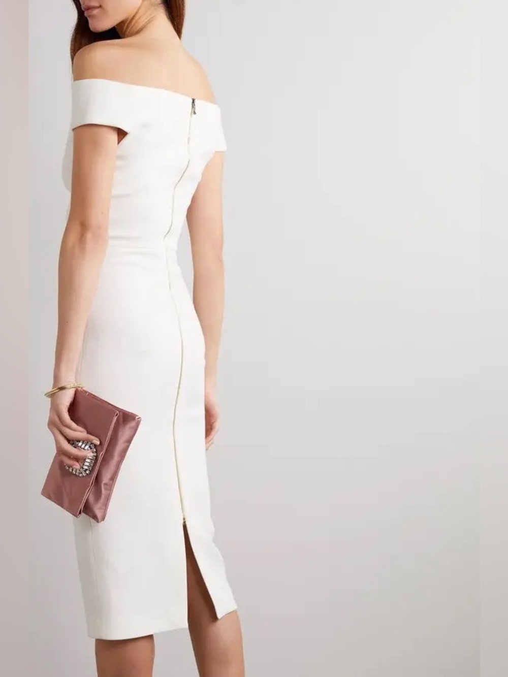 Roland Mouret For Bergdrof Goodman Sheath Dress In Off White Size US 2 - Picture 2 of 16